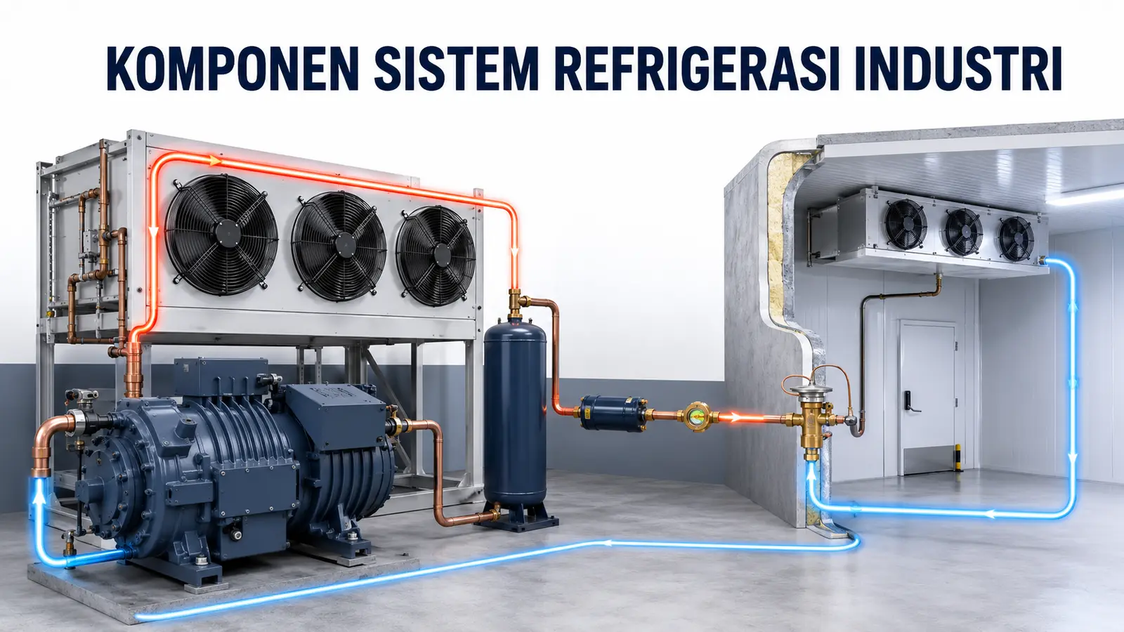 komponen sistem refrigerasi industri — Komponen Sistem Refrigerasi Industri dan Fungsinya